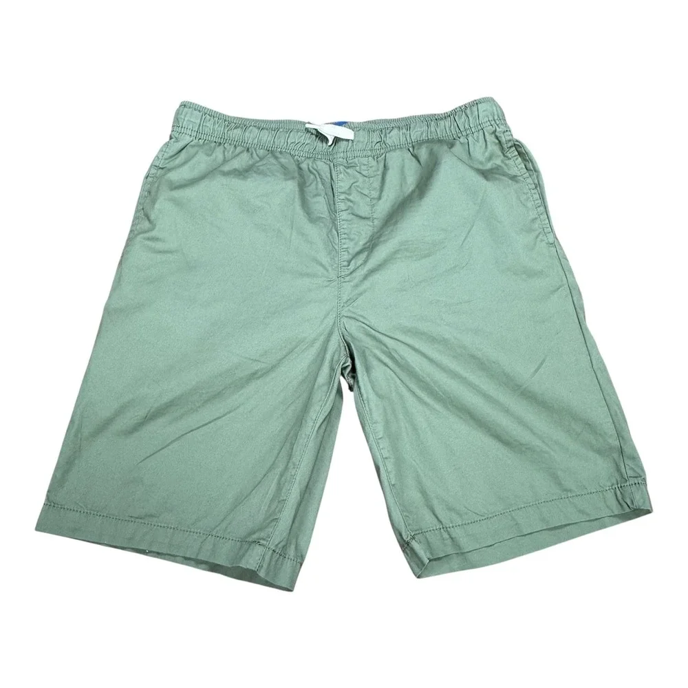 Old Navy Boys XL 14-16 Plus Sage Green Cotton Pull On Elastic Waist Shorts